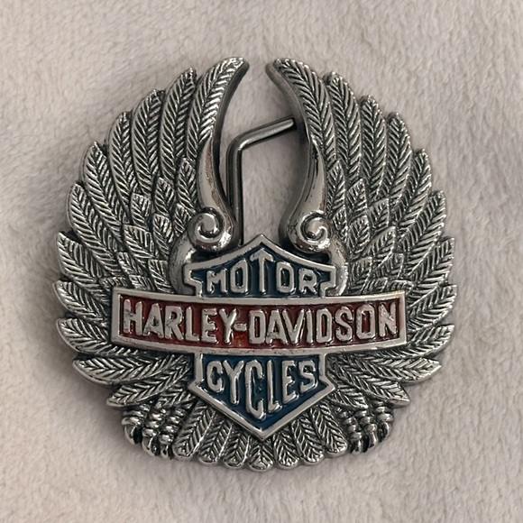 Vintage 1983 Harley Davidson Brass Belt Buckle - Picture 5 of 5